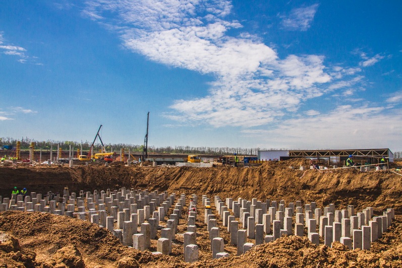 На стройплощадке завода каменной ваты ТЕХНОНИКОЛЬ в Казахстане начались работы